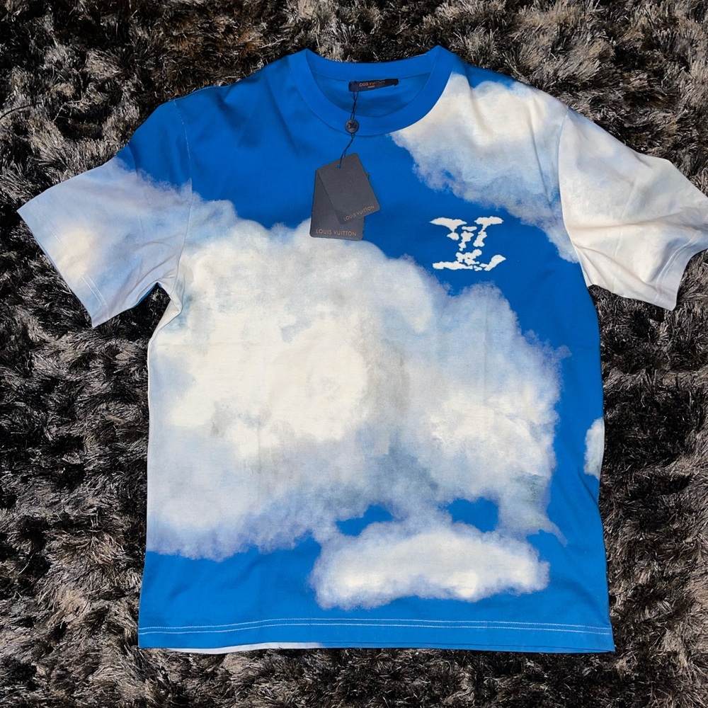 LOUIS VUITTON CLOUD PRINT SHIRT MENS L
